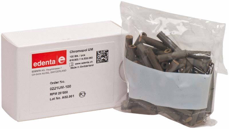 ChromoPol Polierer braun Walze, mittlere Körnung, in Verpackung.