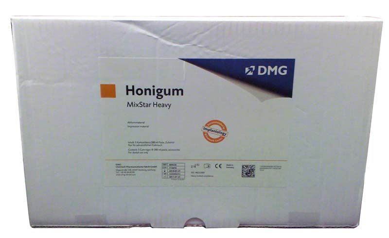 Honigum-Heavy MixStar Verpackung mit DMG-Logo und Produktinformationen.