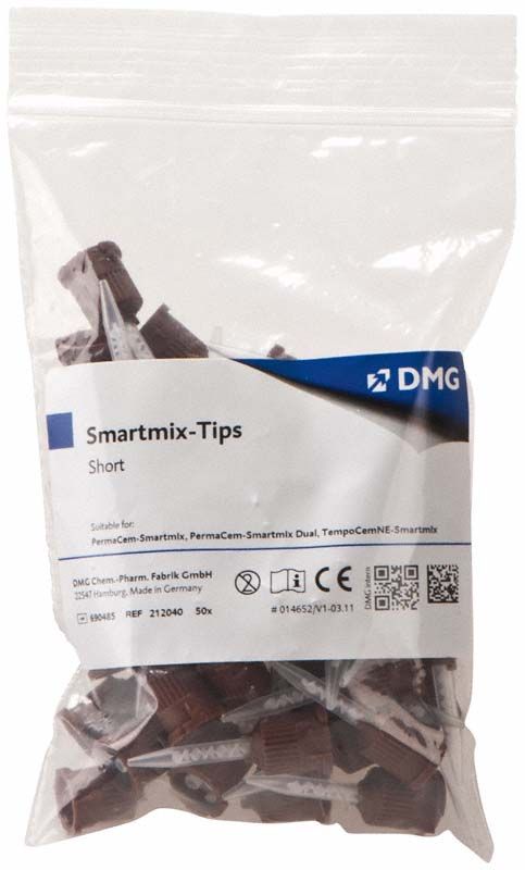 Plastikbeutel mit Smartmix-Tips für dentale Anwendungen.