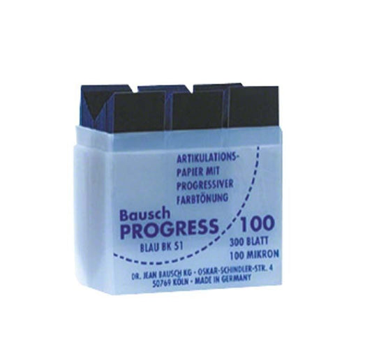 Image of Bausch Progress 100 Streifen 100µ blau Plastikspender