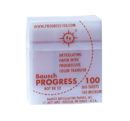 Image of Bausch Progress 100 Streifen 100µ rot Plastikspender