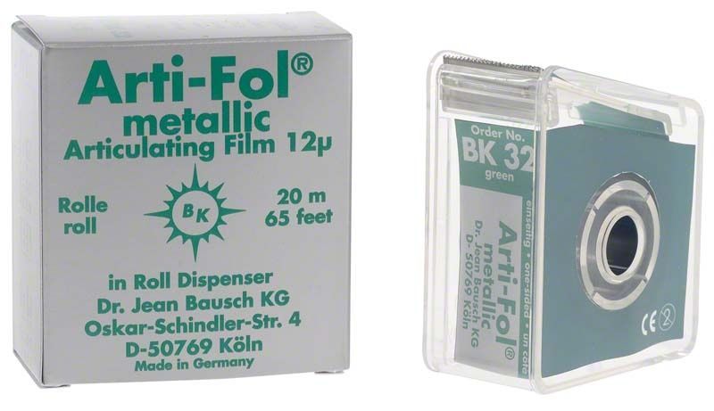 Arti-Fol® metallic 12µ, 20m Spender, 22mm breit, grün, in Verpackung.