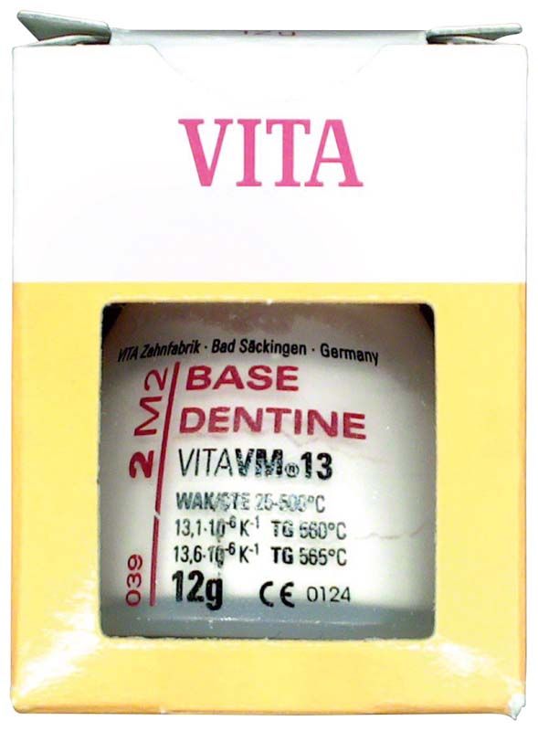 VM13 3D Base Dentin 12g 2M2 in Originalverpackung mit Sichtfenster.