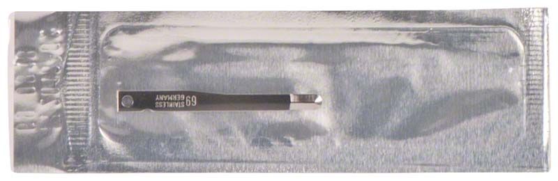 Einweg-Skalpellklinge Figur 69 in steriler Verpackung.