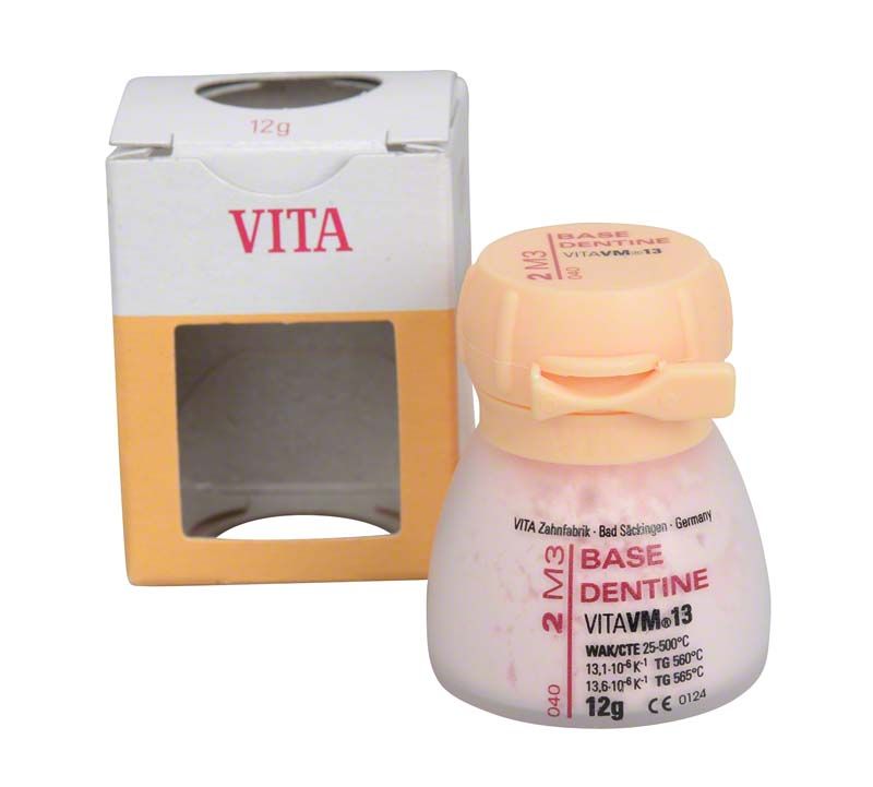 VITA VM 13 Base Dentin 2M3 Keramikdose vor geöffneter Verpackung.