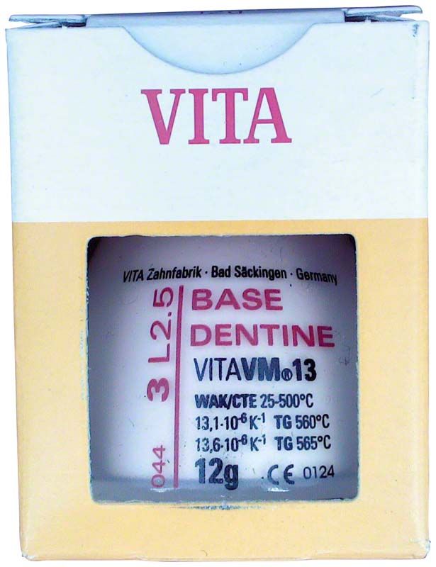 Verpackung der VM13 3D Base Dentin 12g 3L2.5 Zahnmaterial.