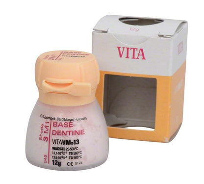 VM13 3D Base Dentin 12g 3M1 in geöffneter Verpackung.