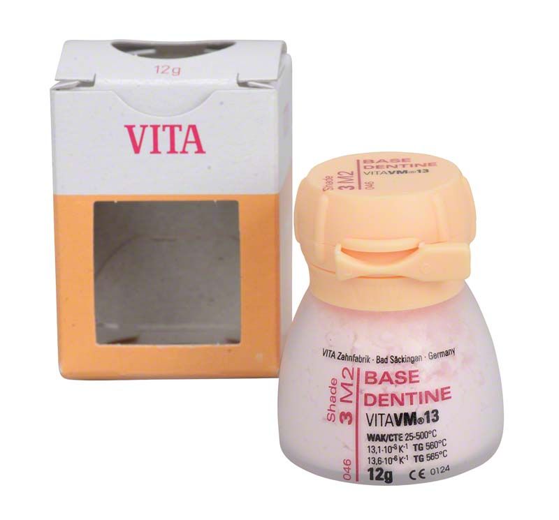 VITA VM 13 Base Dentin 3M2 Dose mit geöffneter Verpackung.