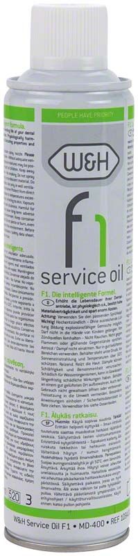 Service Oil F1 400ml Spraydose von W&H für Dentalinstrumente.