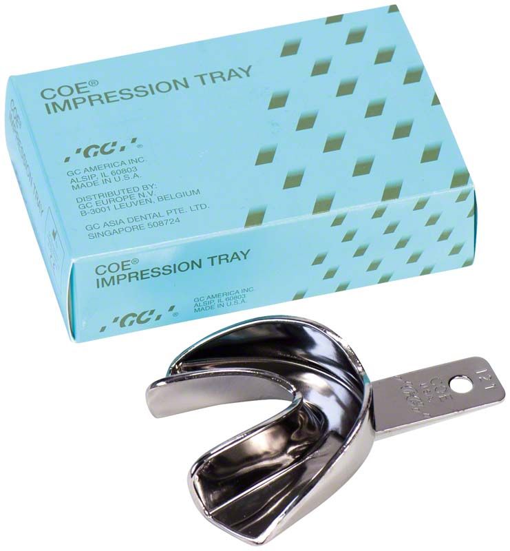 Metall-Löffel unperforiert mit Verpackung von COE Impression Tray.