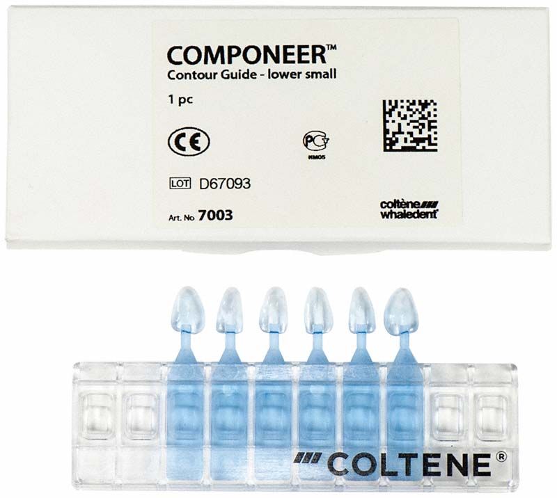 Componeer Contour Guide UK S mit blauen Kunststoffteilen in Verpackung.
