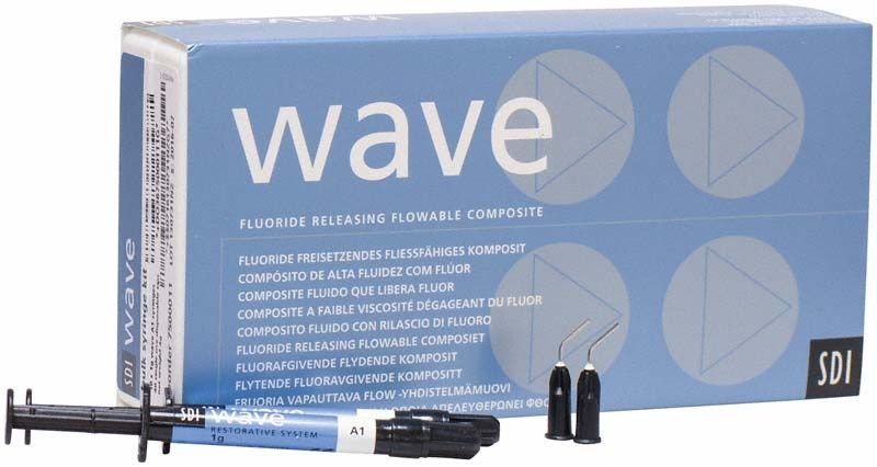 Wave Spritze A1 10x1g, zahnmedizinisches Komposit mit Verpackung.