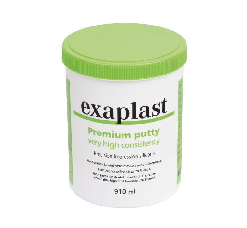 Exaplast Abformmasse in grünem Behälter, 910 ml.