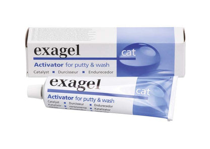 Exagel cat Activatorpaste in blauer Tube und passender Verpackung.