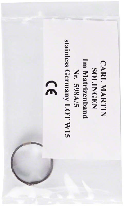 Carl Martin Matrizenband 5mm in Originalverpackung mit Etikettinformationen.