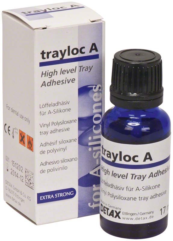 Trayloc A Haftlackflasche 17ml mit Verpackung für A-Silikone.