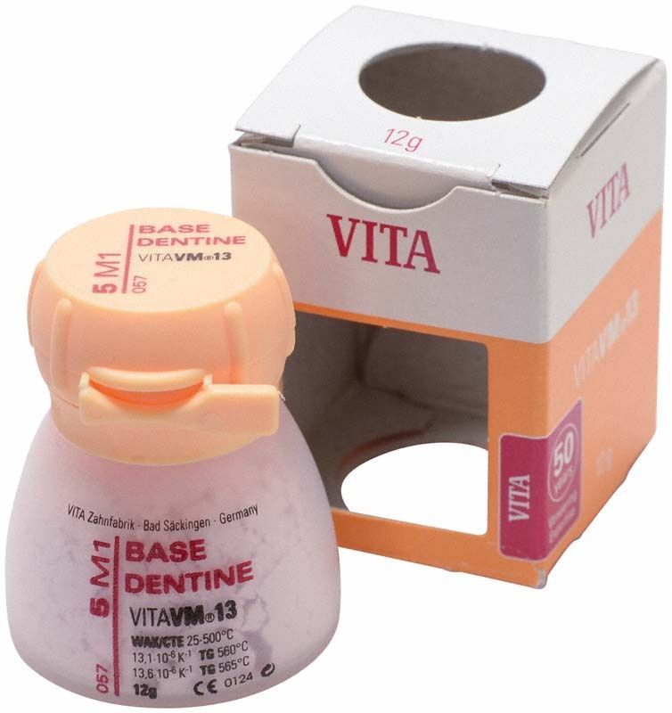 VITA VM13 3D Base Dentin 12g 5M1 Zahnpulver mit Verpackung