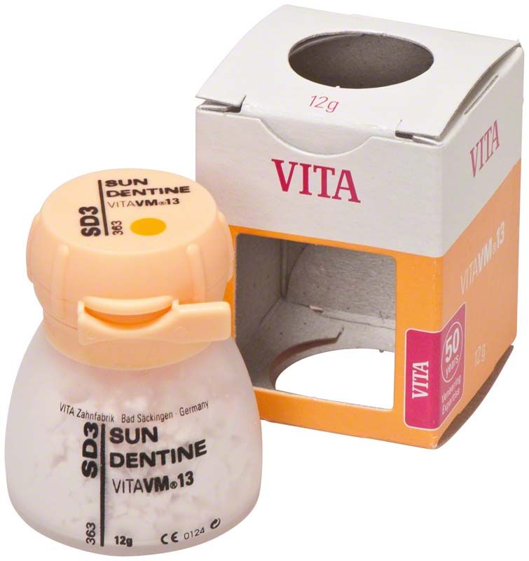 Sun Dentine SD3 Zahnersatzmaterial in Dose und Verpackung