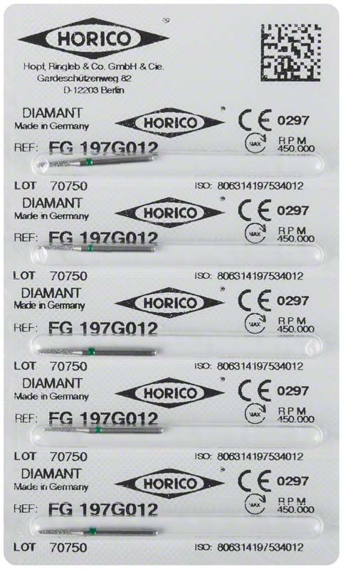 Verpackung von Diamant FG 197G 012 mit CE-Kennzeichnung und Seriennummer.