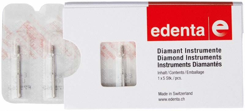 Verpackung mit Diamant-Instrumenten FG 842 012 von edenta.