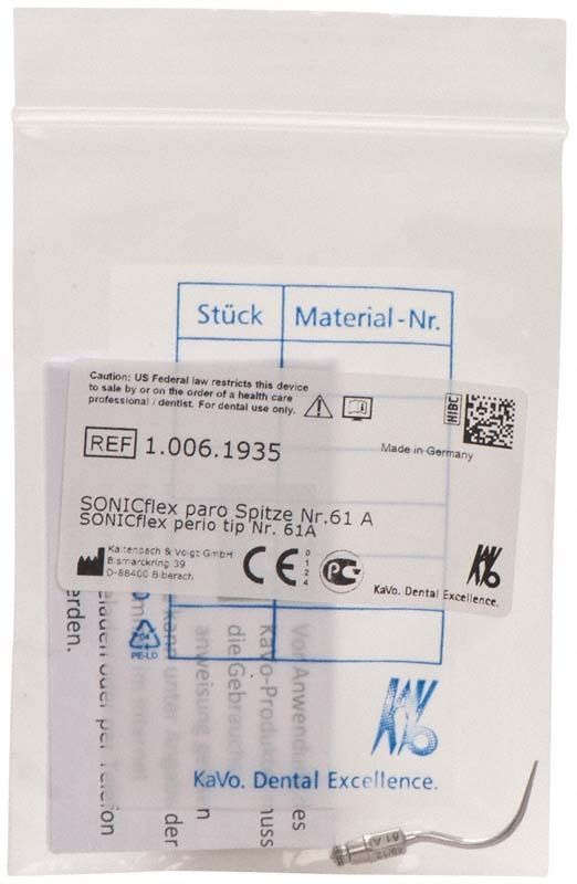 SONICflex paro Spitze Form 61A in transparenter Verpackung.