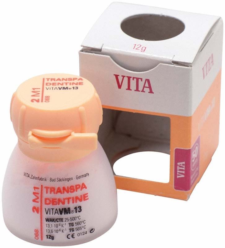 VM13 3D Transpa Dentin 12g 2M1 Zahnmaterial mit Verpackung.