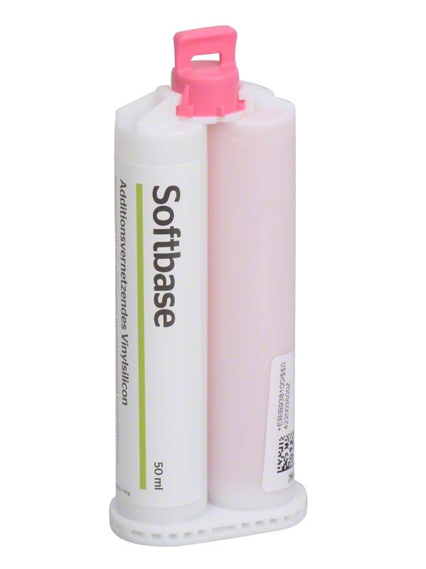 Softbase Kartusche mit rosa Verschluss, 50 ml, Additionsvernetzendes Vinylsilikon