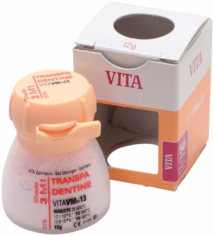 3D Transpa Dentin 12g 3M1 Verpackung und Dose von VITA.