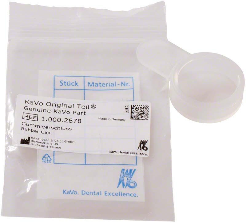 Gummiverschluss PROPHYflex™ in transparenter Verpackung mit Produktetikett.