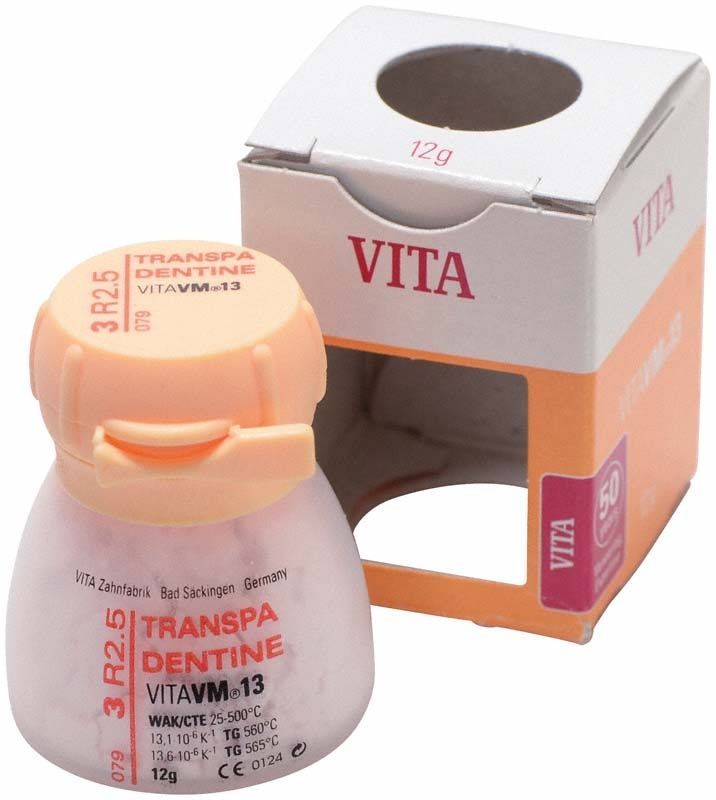 Transparenter Dentin-Pulverbehälter VM13 3D mit Verpackung, 12g, 3R2.5.