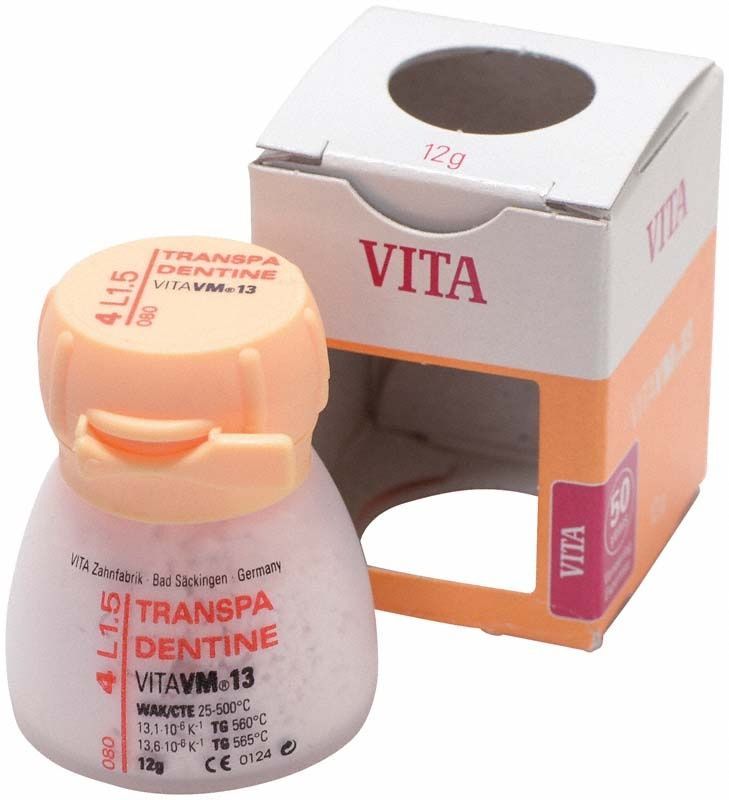 VM13 3D Transpa Dentin 12g 4L1.5 in Verpackung.