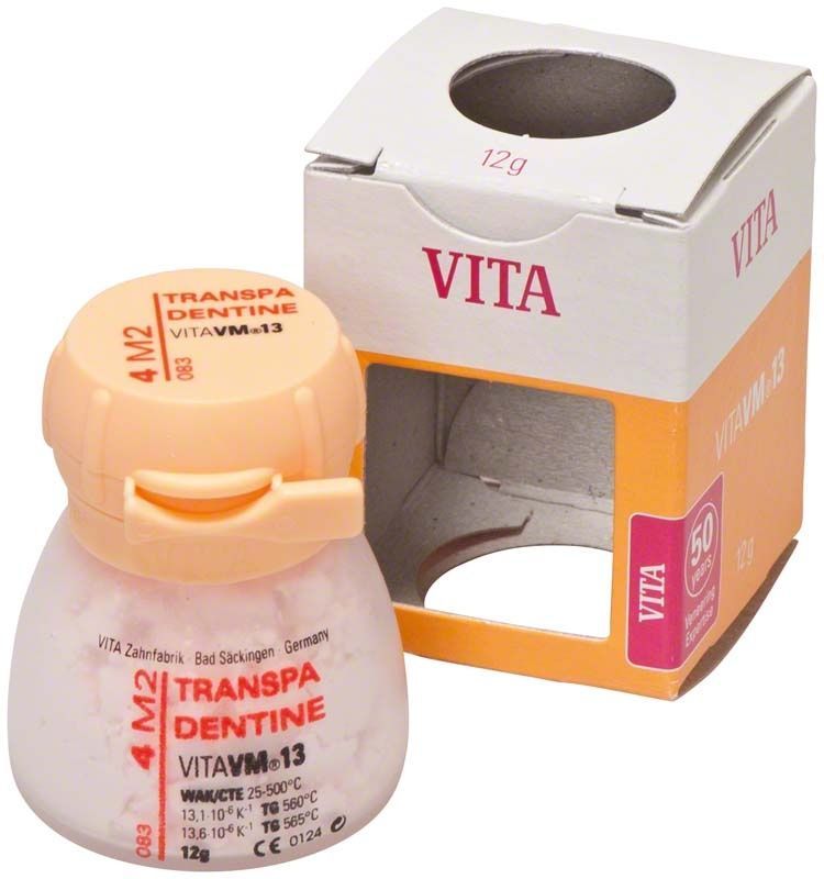 Transpa Dentin 12g, Zahnarztmaterial in 4M2 Farbton mit Verpackung.