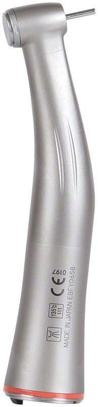 Ti-Max X Winkelstück Typ X95L rot mit Licht, Rückansicht des ergonomischen Designs.