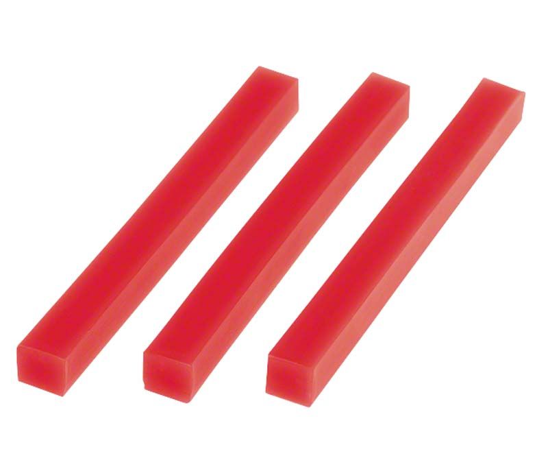 Rote Wachswälle für Bissregistrierung, 108 x 10 x 10 mm.
