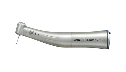 Ti-Max X Winkelstück Typ X25L blau mit Licht, Seitenansicht.