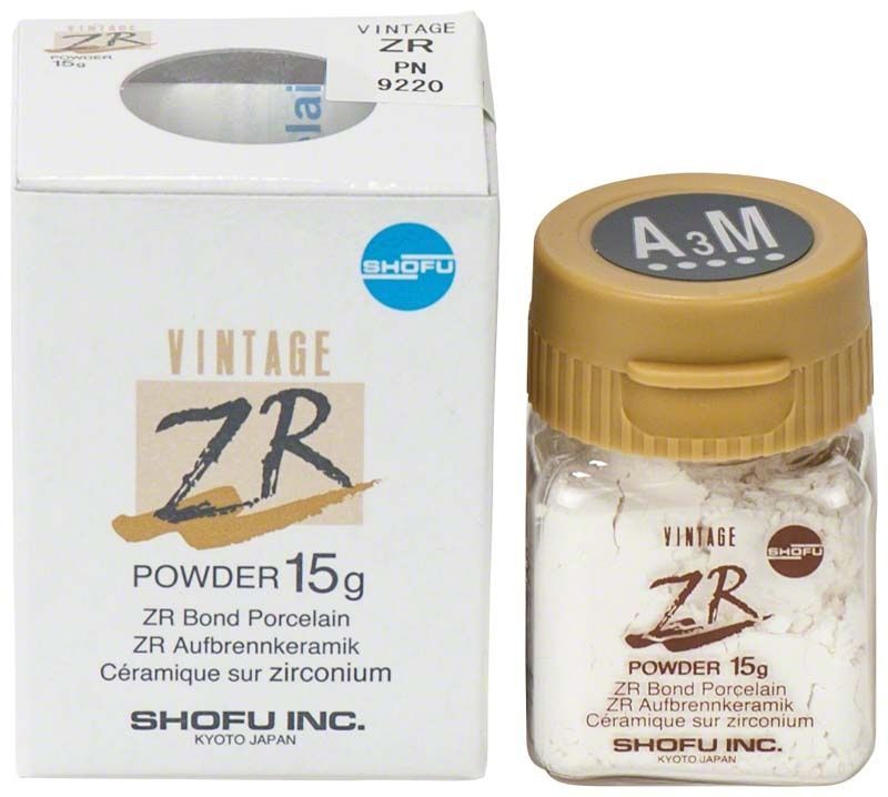 Vintage ZR Margin A3M Keramikpulver in 15g Glasflasche mit Verpackung.
