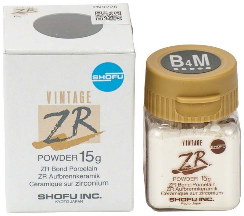Verpackung und Glasbehälter von VINTAGE ZR Margin B4M Aufbrennkeramik.