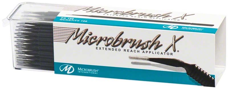 Microbrush X Applikatoren in Spenderbox mit 100 Einwegpinsel.
