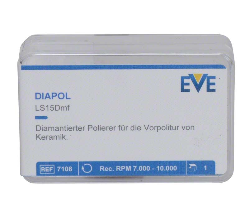Verpackung des EVE DIAPOL® Diamantpolierers LS15DMF für Keramik.