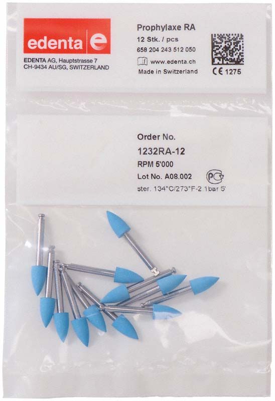 Prophy Polierer Pasteless blau Flamme in Originalverpackung von Edenta.