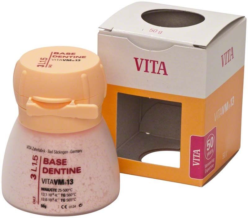 VM13 3D Base Dentin 50g 3L1.5 Zahnpulverbehälter mit Verpackung.