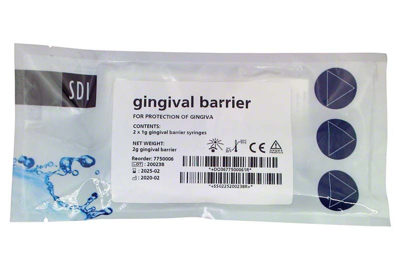 Verpackung des Pola Gingivalschutzes mit Produktinformationen und SDI-Logo.