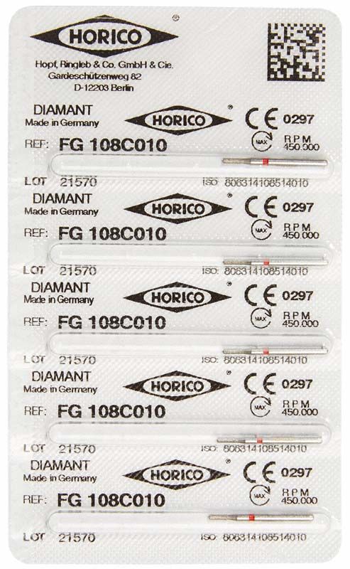 Verpackung von Diamant FG 108C 010 mit fünf Einheiten.