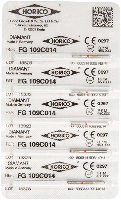 Verpackung der Diamant FG 109C 014 mit CE-Kennzeichnung und QR-Code.