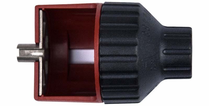 Drehmomentschlüssel für zahnärztliche Handstücke mit rotem und schwarzem Griff.