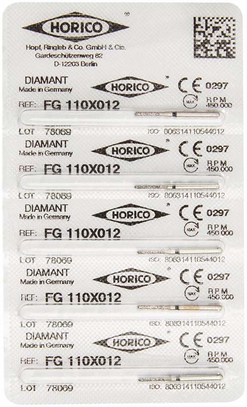 Verpackung von Diamant FG 110X 012 mit Herstellerinformationen.