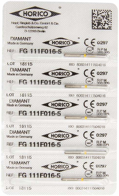 Verpackung von Diamant FG 111F 016 mit fünf Einheiten.