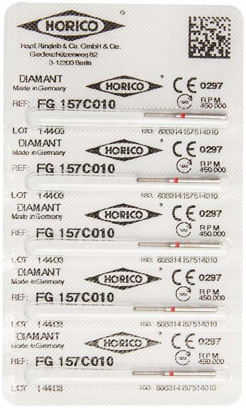 Verpackung von Horico Diamant FG 157C 010, hergestellt in Deutschland.