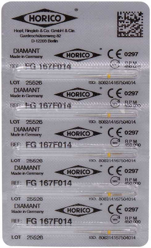 Verpackung von Diamant FG 167F 014 mit CE-Kennzeichnung.