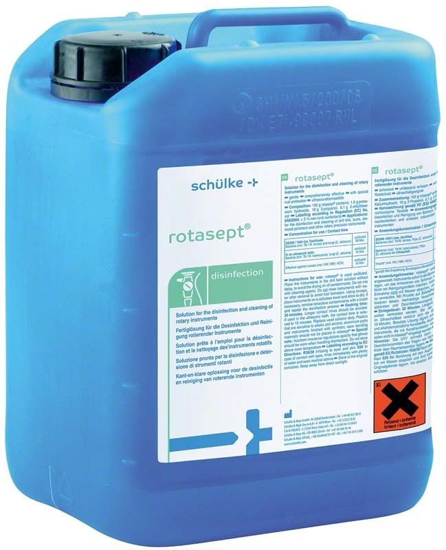 Rotasept 5 Liter Kanister mit Etikett für Desinfektionslösung.